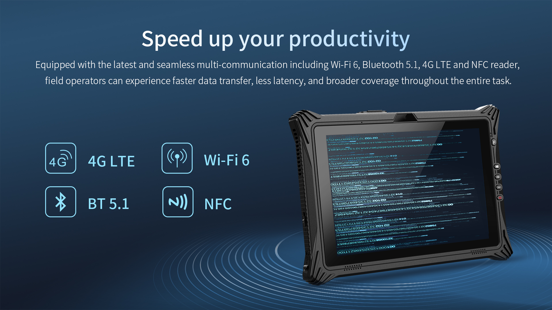 EM-I10A Waterproof Rugged Tablet PC