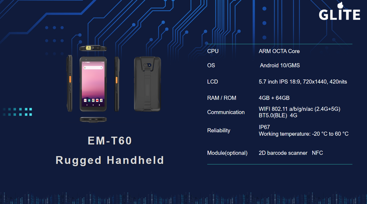 EM-T60 5.7inch Android Rugged Handheld
