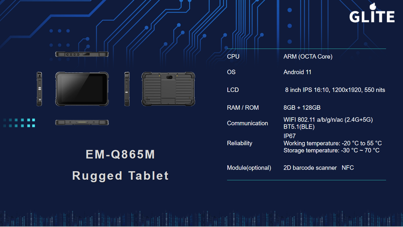 em-q865m rugged tablet
