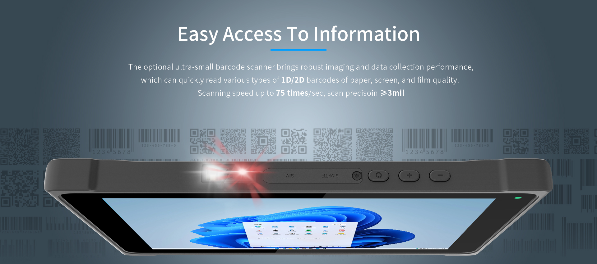 8 Inch 2.4GHz Rugged Tablet