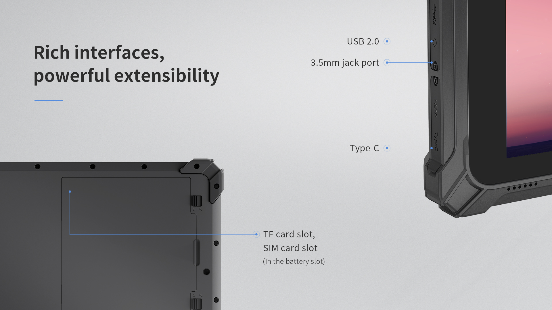 8 Inch Rugged Tablet Long-endurance