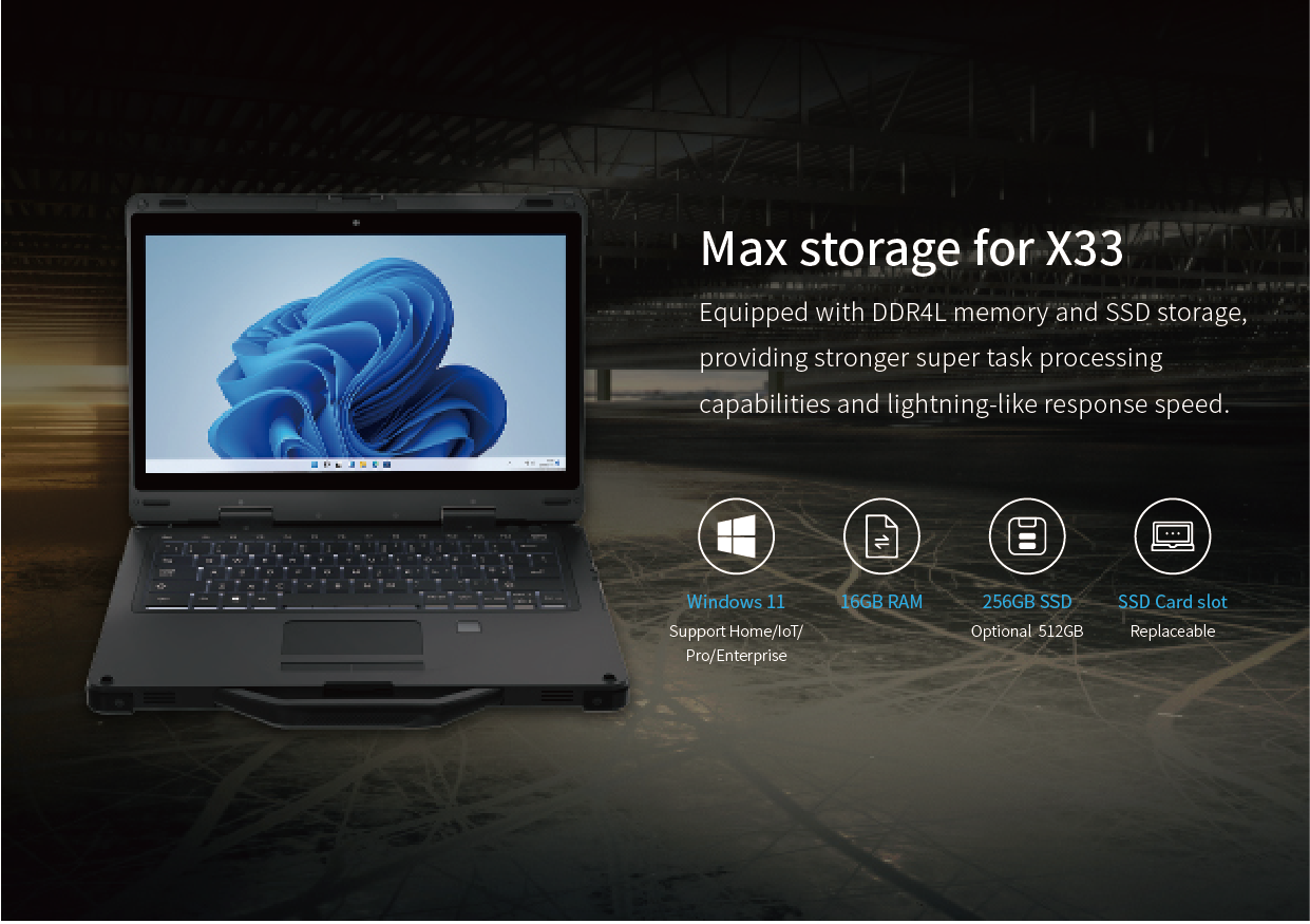 Intel Rugged Laptop for Win 10/11